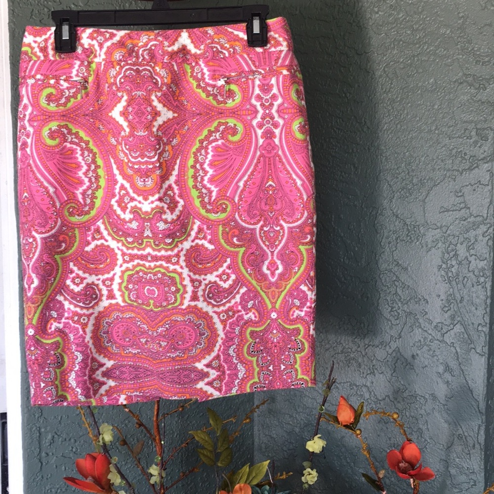 INC paisley skirt